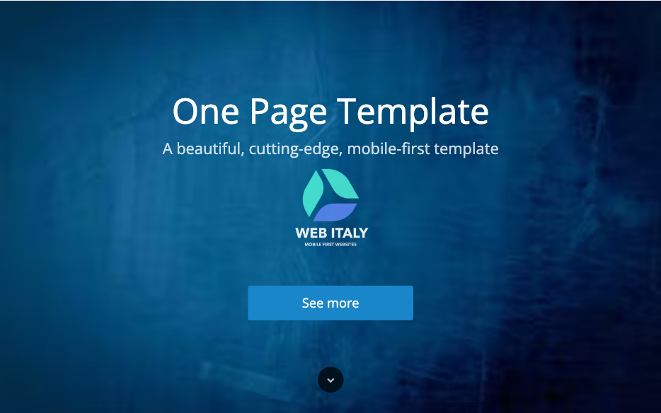 One page template