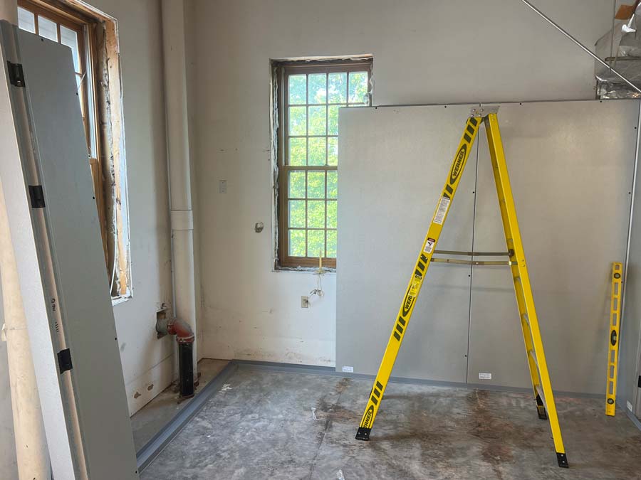 <span style="font-weight: 200;"> Custom Walk-in Walls Going Up </span>