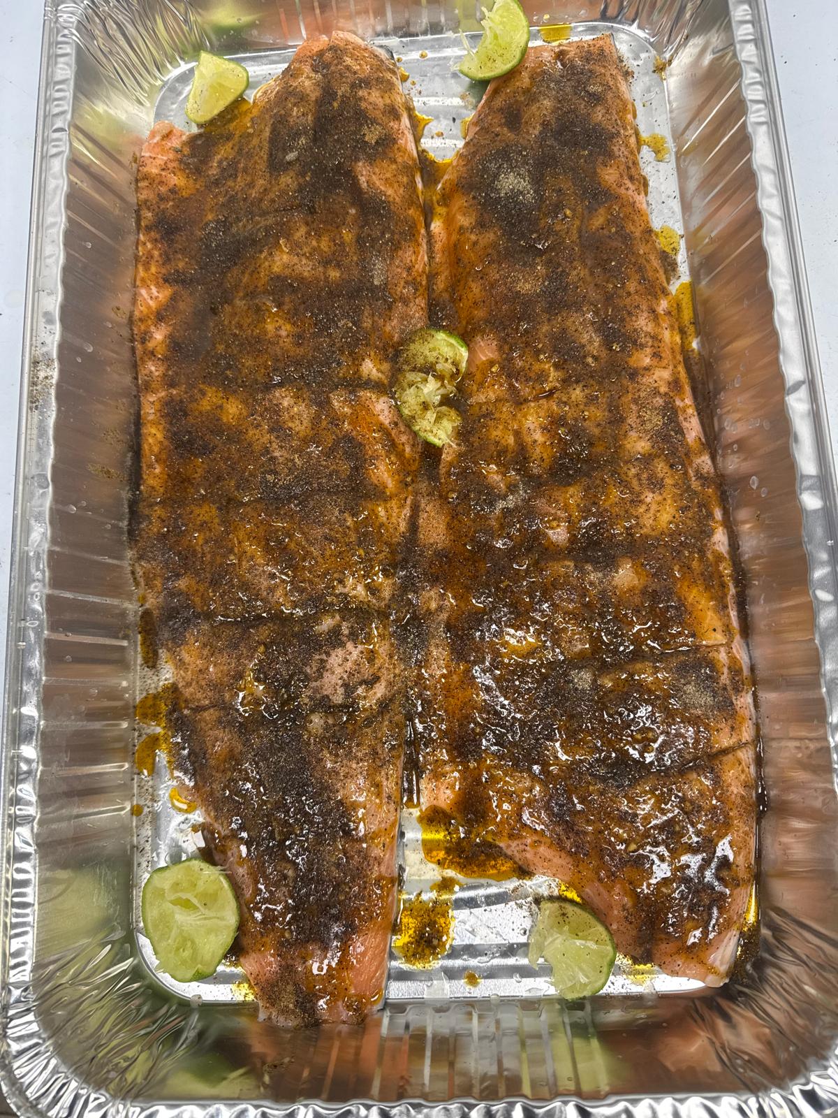 Salmon marinated