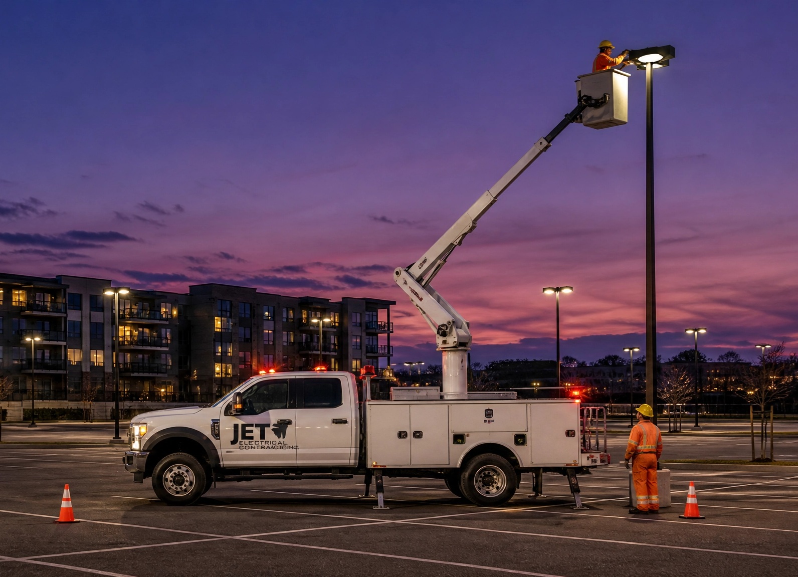 Exterior and Elevated Lighting Service for Commercial and Institutional Properties