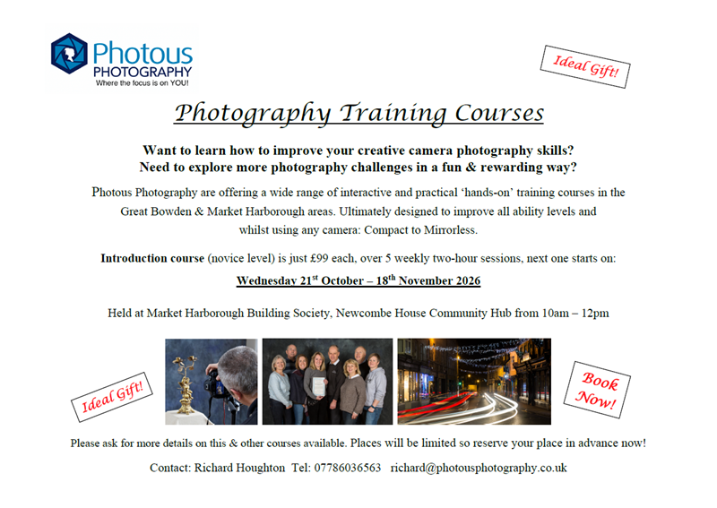 <br><br>Photography Training Courses