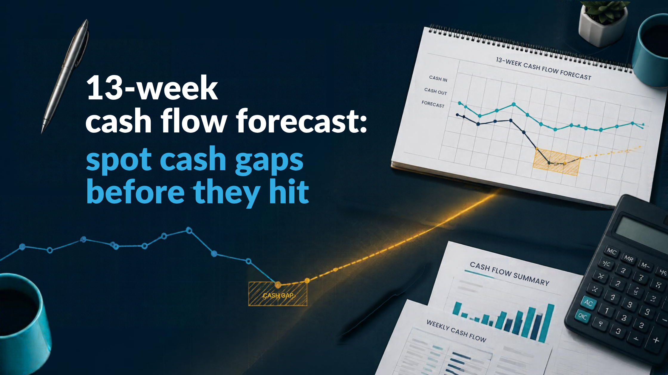 13-week cash flow forecast: spot cash gaps before they hit