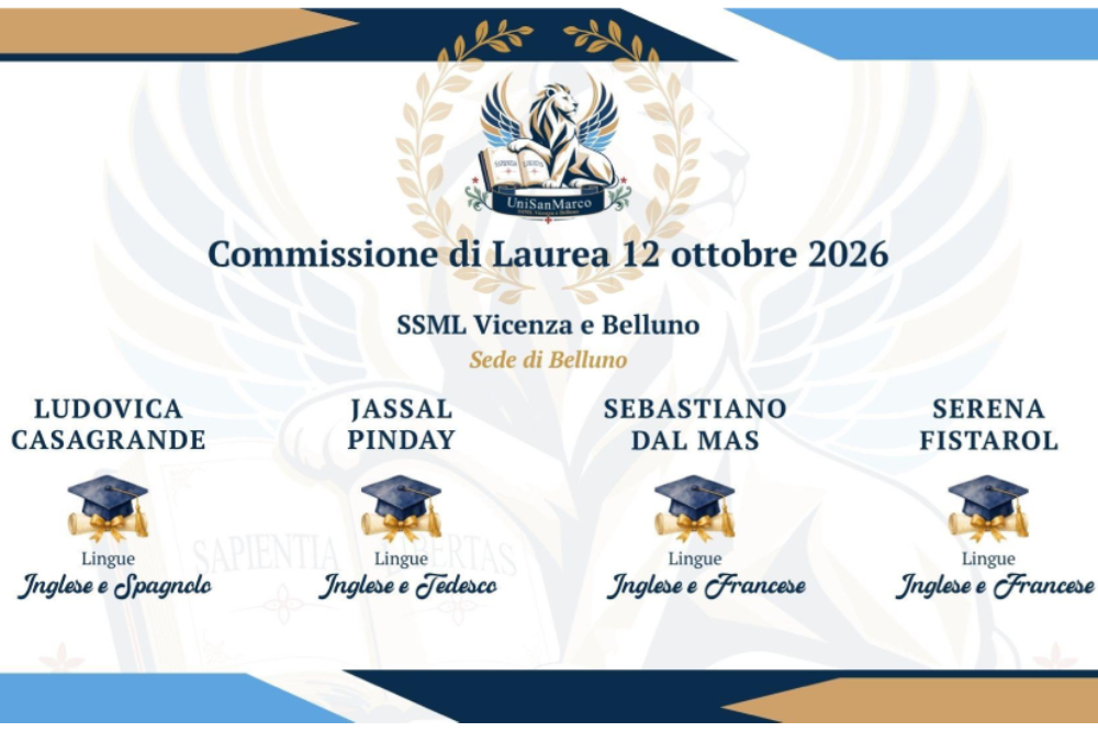 Quattro giovani laureati alla SSML di Belluno