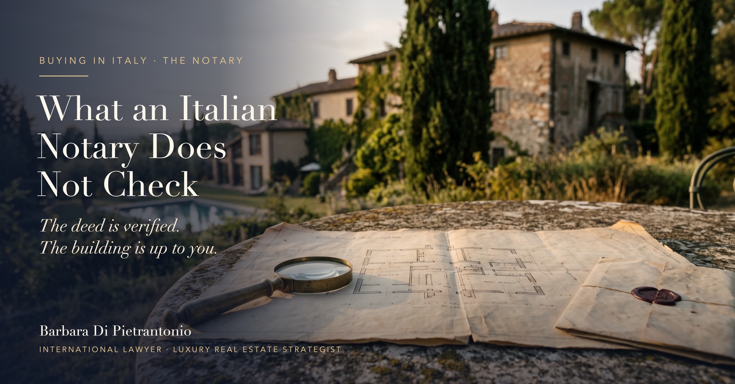 What an Italian Notary Does Not Check (and Who Should)